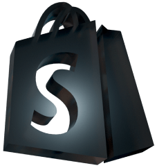 Shopify Icon in Glass Style