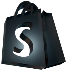 Shopify Icon in Glass Style